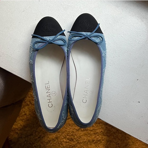 Chanel classic ballet flats denim - Picture 3 of 4